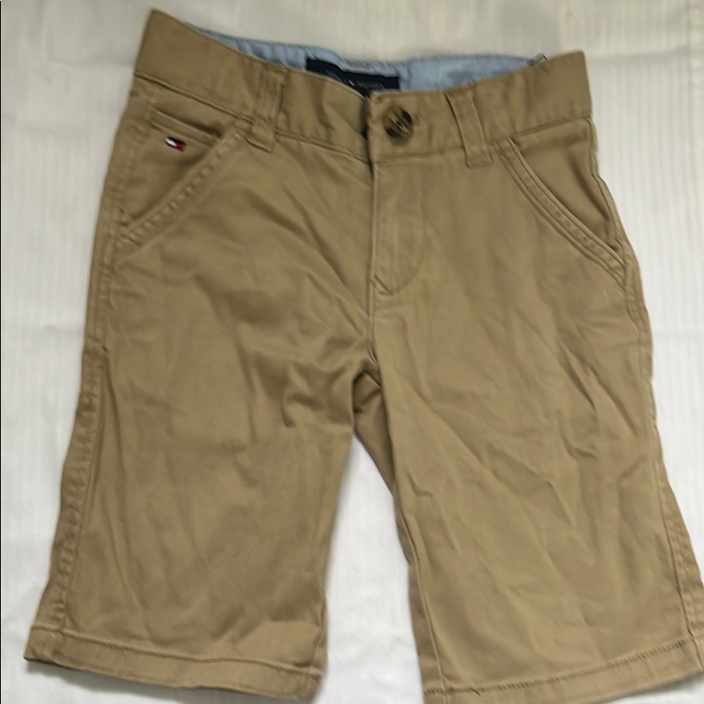 Tommy Hilfiger Tan Flat Front Shorts Classic Style